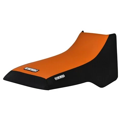 Capa de assento Yamaha Big Bear 350 YFM 350 1987-1999 PRETA laterais-LARANJA topo #272 - Imagem 1 de 4