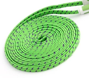 Flat Braided Noodle Fabric Micro USB Charger Cable for iphone 8 7 6 4 5s 5c plus - Picture 1 of 22