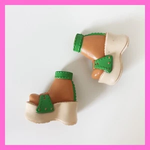 Barbie My Scene Westley Madison Doll Green Shoes Platform Wedge Sandals - Picture 1 of 2