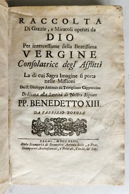 1727 GRACES & MIRACLES of GOD antique in ITALIAN vellum bound - Image 1 of 4