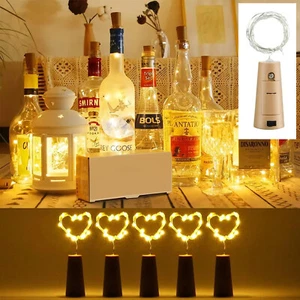 2M Wine Bottle Lights For Wire Craft Party Outdoor Garland String Cork Xmas - Picture 1 of 27