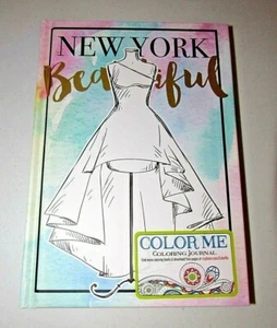 BEAUTIFUL"NEW YORK FASHION IS MY PASSION" COLORING DOODLING STRESS FREE JOURNAL - Picture 1 of 5