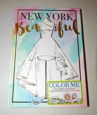 BEAUTIFUL"NEW YORK FASHION IS MY PASSION" COLORING DOODLING STRESS FREE JOURNAL - Image 1 of 4
