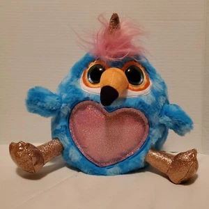 Zuru Rainbocorns Big Hair Surprise Einhorn Plüsch blau rosa Herz Flügel 12 Papagei - Bild 1 von 3