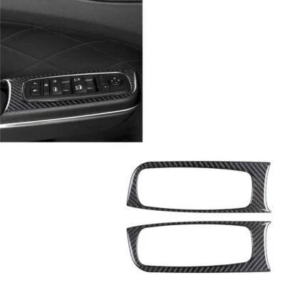 Carbon Fiber Interior Front Window Control Frame Cover Trim For hrysler 300 - Image 1 of 4