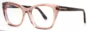 TOM FORD TF5909-B 072 Transparent Pink Womens Cat Eye Eyeglasses 53-18-140 B:42 - Picture 1 of 16