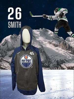 Sudadera con capucha para hombre Edmonton Oilers NHL Center Ice cremallera completa talla grande Reebok Foto 1 de 4