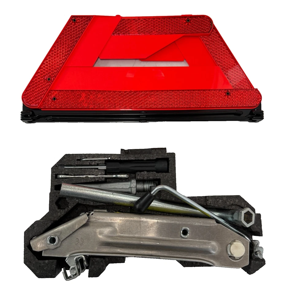Audi Volkswagen A6 Jetta 98-04 Spare Jack Tool Kit Lug Wrench Hazard Triangle - Image 1 of 4