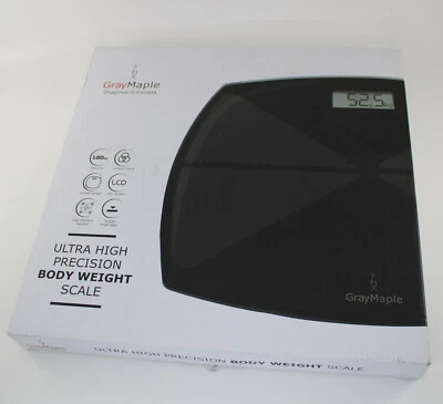 Balança de peso corporal ultra alta precisão preta - Imagem 1 de 3
