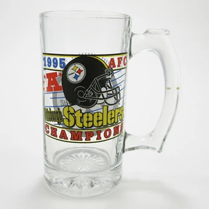 Pittsburgh Steelers 1995 AFC Champions Super Bowl XXX Collectors Pint Glass Mug - Picture 1 of 2