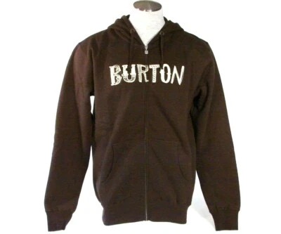 Chaqueta sudadera con capucha Burton Signature marrón con cremallera frontal para hombre pequeña S nueva con etiquetas Foto 1 de 4