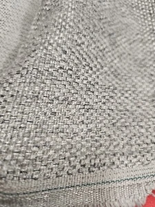 Upholstery Chenille Woventweed Designer Fabric Colour Oleander LightGrea Shade - Picture 1 of 13