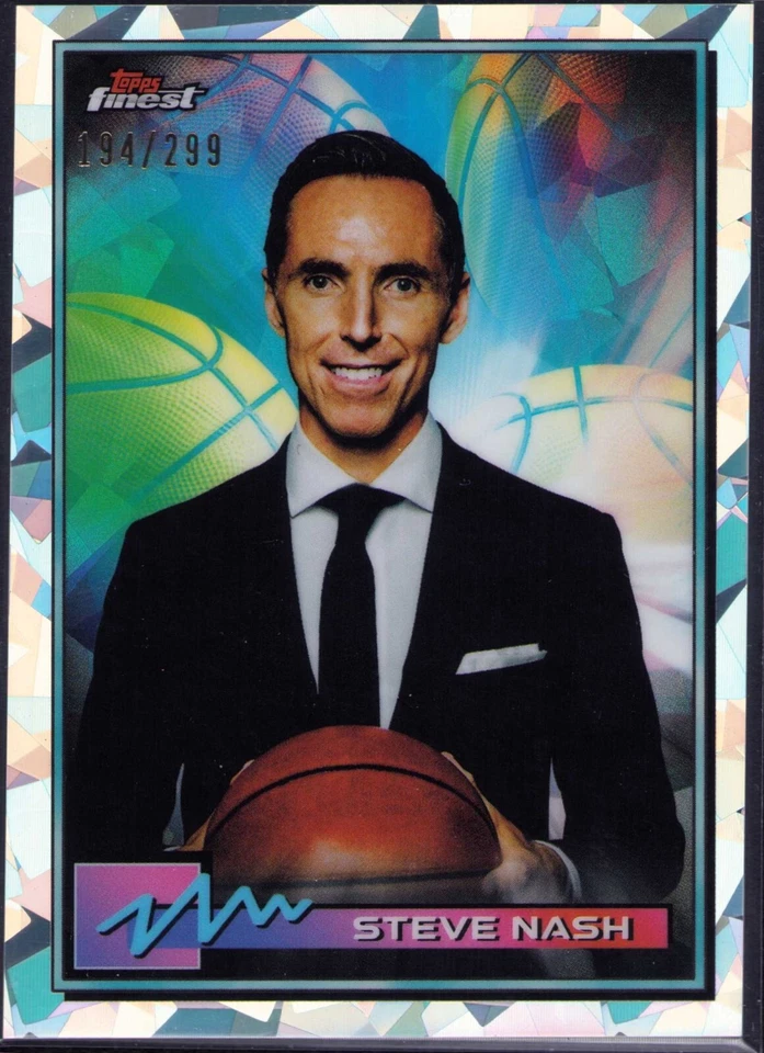 2021 Topps Finest Steve Nash #38 Cracked Ice /299 - Image 1 of 1