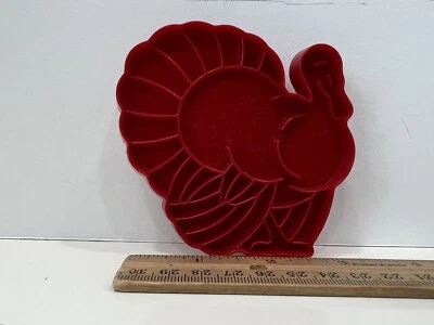 Vintage Tupperware Turkey Red Plastic Cookie Cutter 1970s - Image 1 of 4