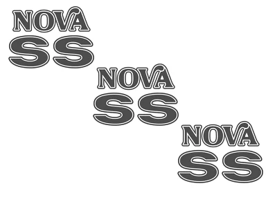 3X PREMIUM CLASSIC MUSCLE CAR FENDER TRUNK DECAL STICKERS FITS CHEVROLET NOVA SS - Image 1 of 4