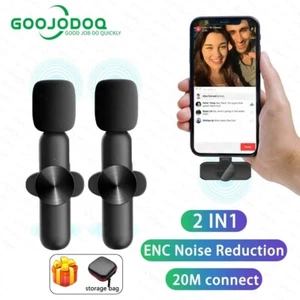 Microphone Lavalier sans fil pour enregistrement Audio vidéo iPhone Android - Photo 1 sur 11