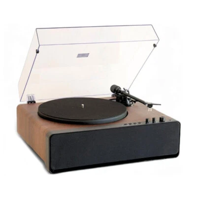 Steepletone Richmond Bluetooth проигрыватель пластинок 30 Вт динамик Hi-Fi ореховый - Изображение 1 из 4