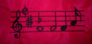 Personalised Musical Notes School/Music/Drawstring Bag - Picture 1 of 1