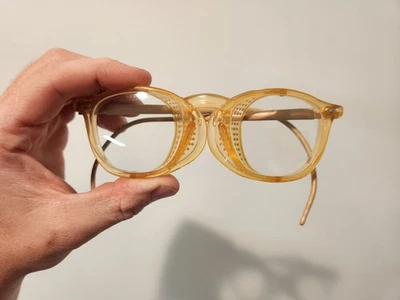 Gafas de seguridad industrial vintage Cesco protector lateral envoltura de alambre  Foto 1 de 4