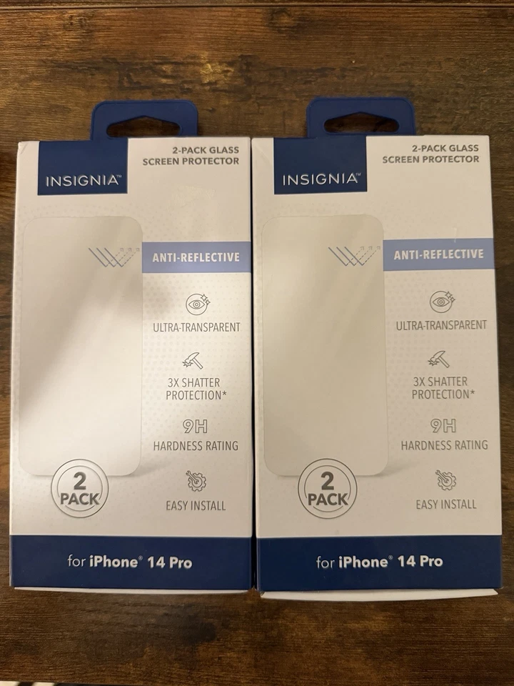 Protector Pantalla Cristal Antirreflectante Insignia iPhone 14 Pro (Paquete de 2) Foto 1 de 1
