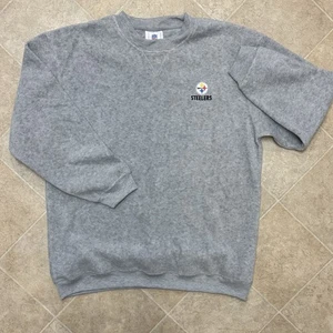 NFL Pittsburgh Steelers Gray Fleece Pullover Men XL Activewear Logo Football - Picture 1 of 5