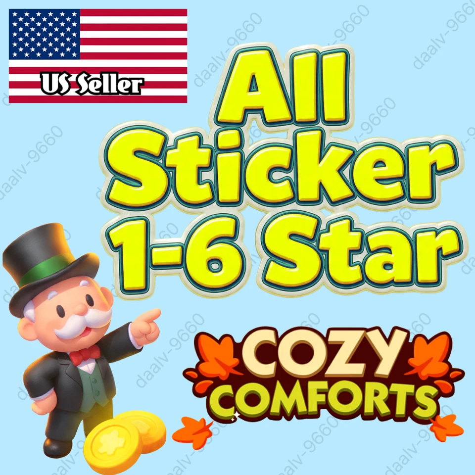 Монополия GO все наклейки ⭐1–6⭐ | коллекция нового сезона | мгновенная доставка | 24/7 - Изображение 1 из 1