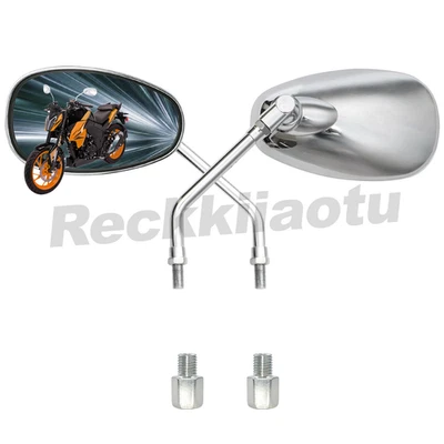 Chrome Motorcycle Rearview Mirrors For Yamaha V Star 250 650 950 1100 1300 XVS - Изображение 1 из 4