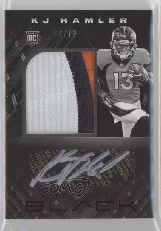 2020 Panini Black FOTL Ruby /12 KJ Hamler #224 RPA Rookie Patch Auto RC - Image 1 of 2