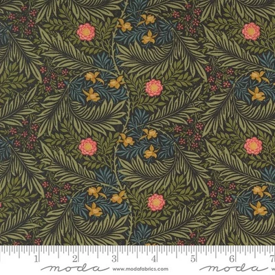 Morris Manor 8395 17 Ebony by Barbara Brackman for Moda Fabrics - half-yard - Image 1 of 2