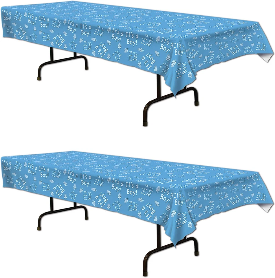 Manteles It’S a Boy, 54” X 108”, 2 Piezas – Mantel de Plástico, Rectangular  Foto 1 de 2