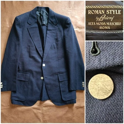 Blazer Brioni Italiano Azul Marino Lana 48 Botones Dorados Usado Foto 1 de 4