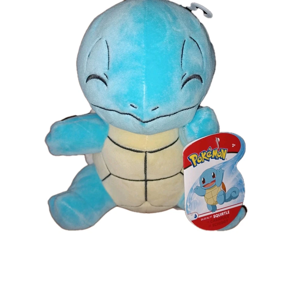 2020 Squirtle Pokemon Plush Doll Authentic WCT Blue 7 Inch - Eye Closed