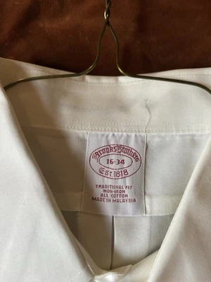 CAMISA BROOKS BROTHERS 16-34 BRANCA - Imagem 1 de 4