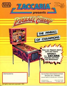 Folleto / Folleto / Anuncio Pinball Champ Soccery King Zaccaria - Excelente - Imagen 1 de 2