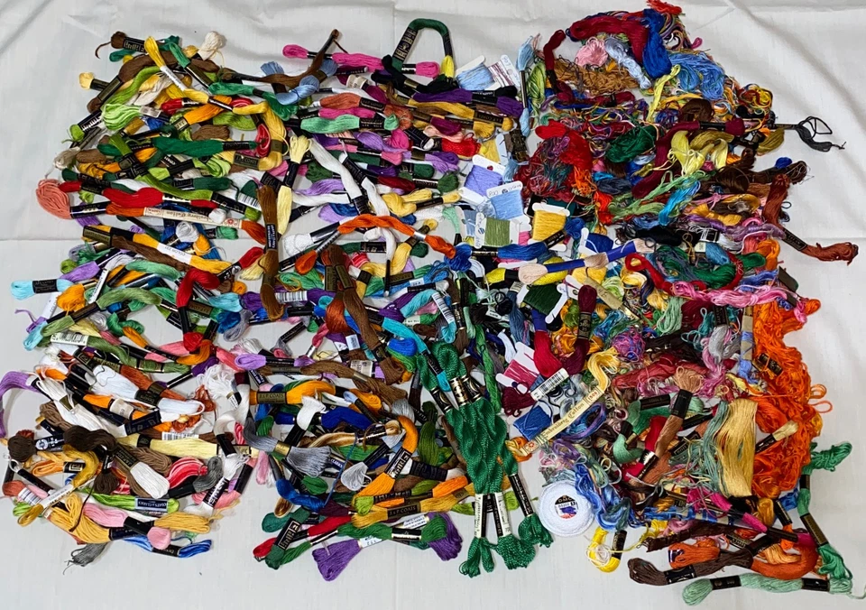 Huge Lot Misc Embroidery Floss Lot New & Used DMC Peri-Lusta Coats & Clarks - Image 1 of 4
