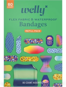 Welly Bandage Family Pack | Adhesive Flexible Fabric & 80 Count (Pack of 1) - Picture 1 of 6