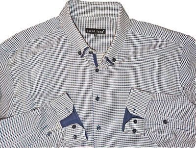 Jared Lang Men's Shirt 3XL Long Sleeve Collar Button Diamond Pattern Big & Tall - Image 1 of 4