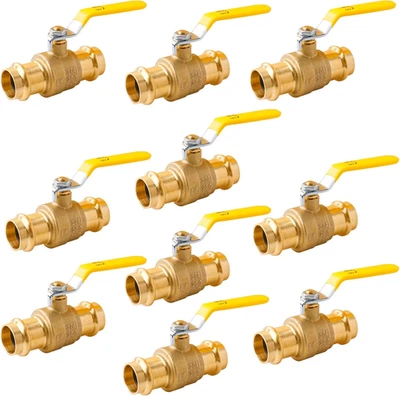WOKEN WHK 10 Pack 3/4" Press Propress Ball Valve Pro Press Ball Valve Fittings to Pres