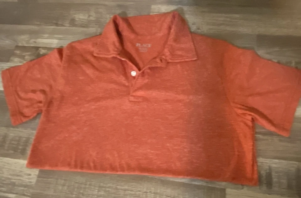 Camisa Polo Infantil Place Y Manga Corta Cuello Algodón Naranja Niños L 10/12 Foto 1 de 4