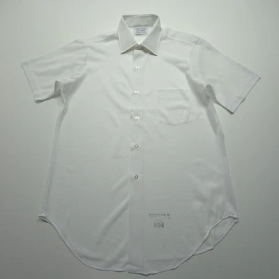 VTG Arrow Mens Shirt Medium White 70s Mesh Thin Dectolene Perma Iron Fortel Poly - Image 1 of 4