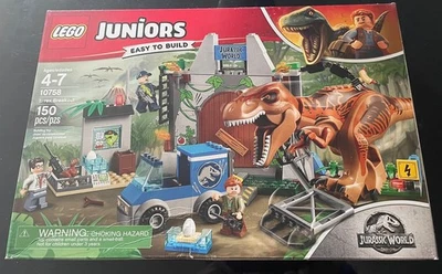 LEGO Juniors Jurassic World T Rex Breakout 10758 - Retired - NEW Dented Box - Image 1 of 3