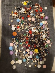 Pendientes de cuentas de joyería misteriosa artesanal chatarra vintage - Imagen 1 de 5