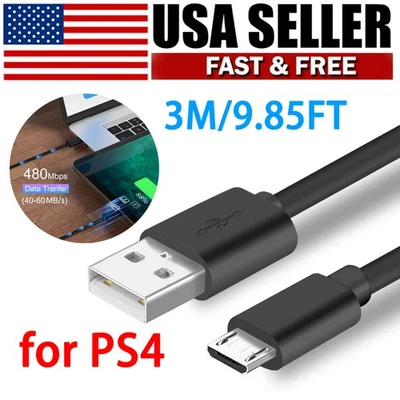 Cable de carga cargador sincronización de datos micro USB LG para controlador PS4 Xbox One Foto 1 de 4