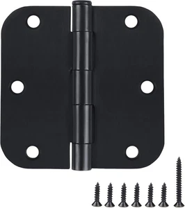 12 Pack Black Door Hinges Black Matte Black Hinges for Doors 3 1/2 Interior Door - Picture 1 of 5