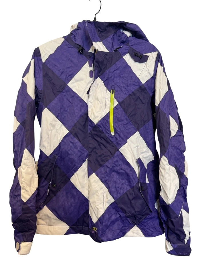 Jaqueta de esqui ONeill Fifty2 Series feminina média roxa e branca impermeável respirador - Imagem 1 de 4