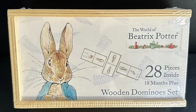 NEW Beatrix Potter -Peter Rabbit Wooden Dominoes Set 28 Pieces Sealed 18months+ - Image 1 of 4
