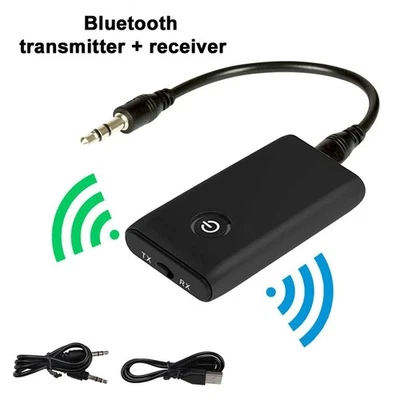 2-in-1 Wireless Bluetooth 5.0 Transmitter Receiver Adapter Audio 3.5mm Jack Aux - Image 1 of 4