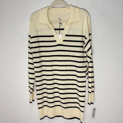 TS Thread & Supply Clásico Neutro Suéter Mini Vestido Túnica Talla Mediana NUEVO F49 Foto 1 de 4