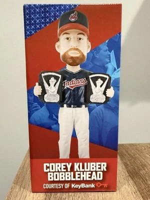 Corey Kluber Cleveland Indians 2x ganador del premio Cy Young Bobblehead SGA NUEVO EN CAJA Foto 1 de 3