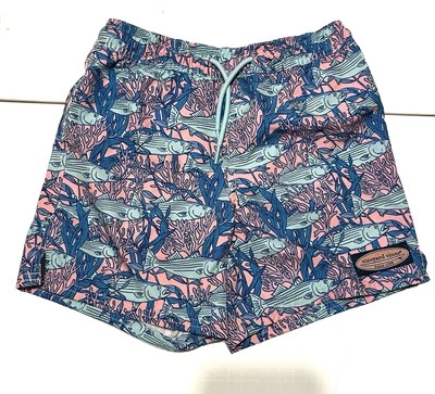 Boys Vineyard Vines Printed Chappy Swim Trunks Sz 7 - Image 1 of 4
